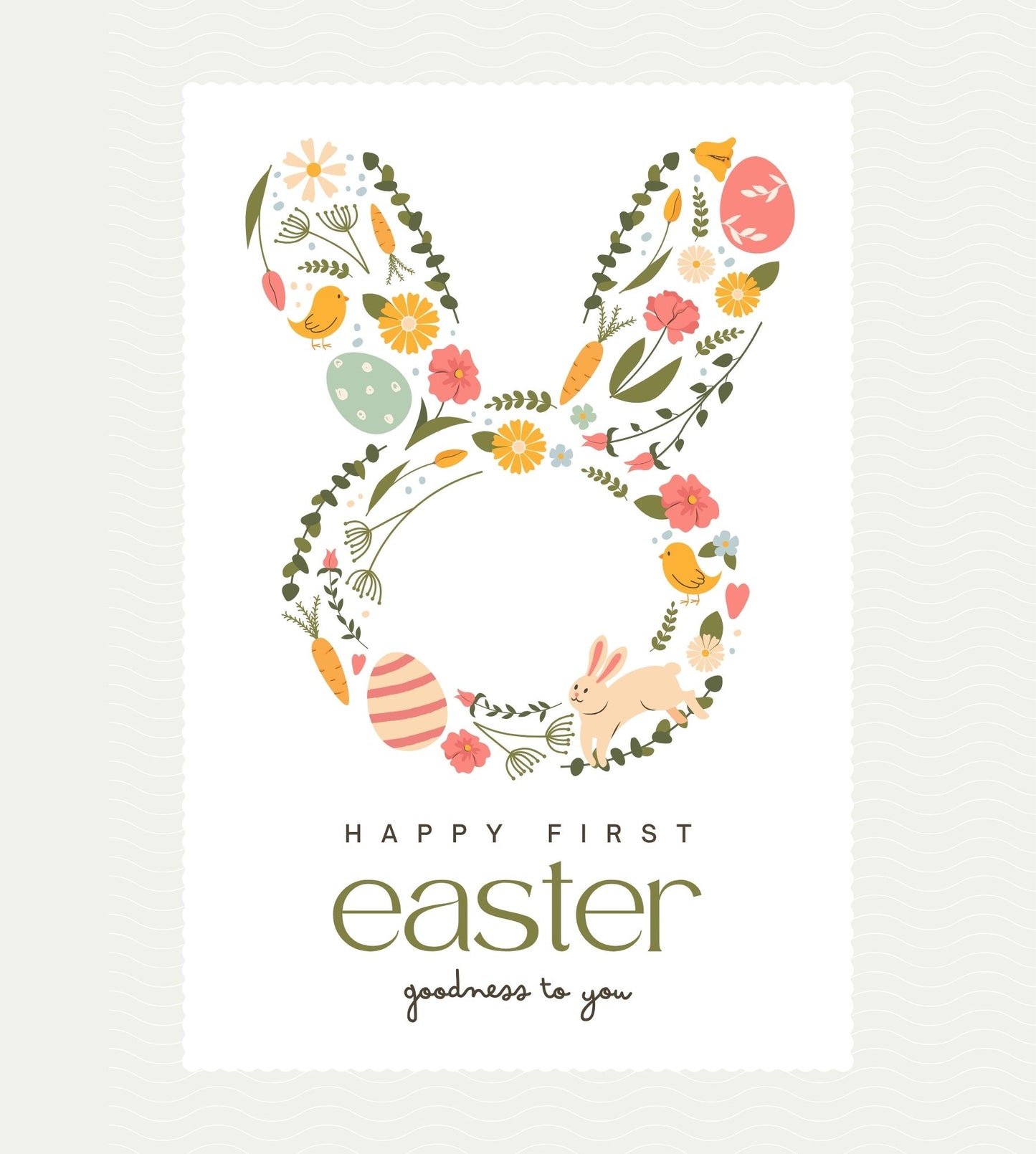 Beige & Green First Easter