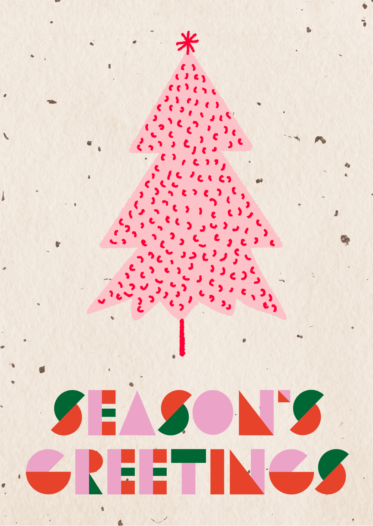 Season's Greetings Pink Tree