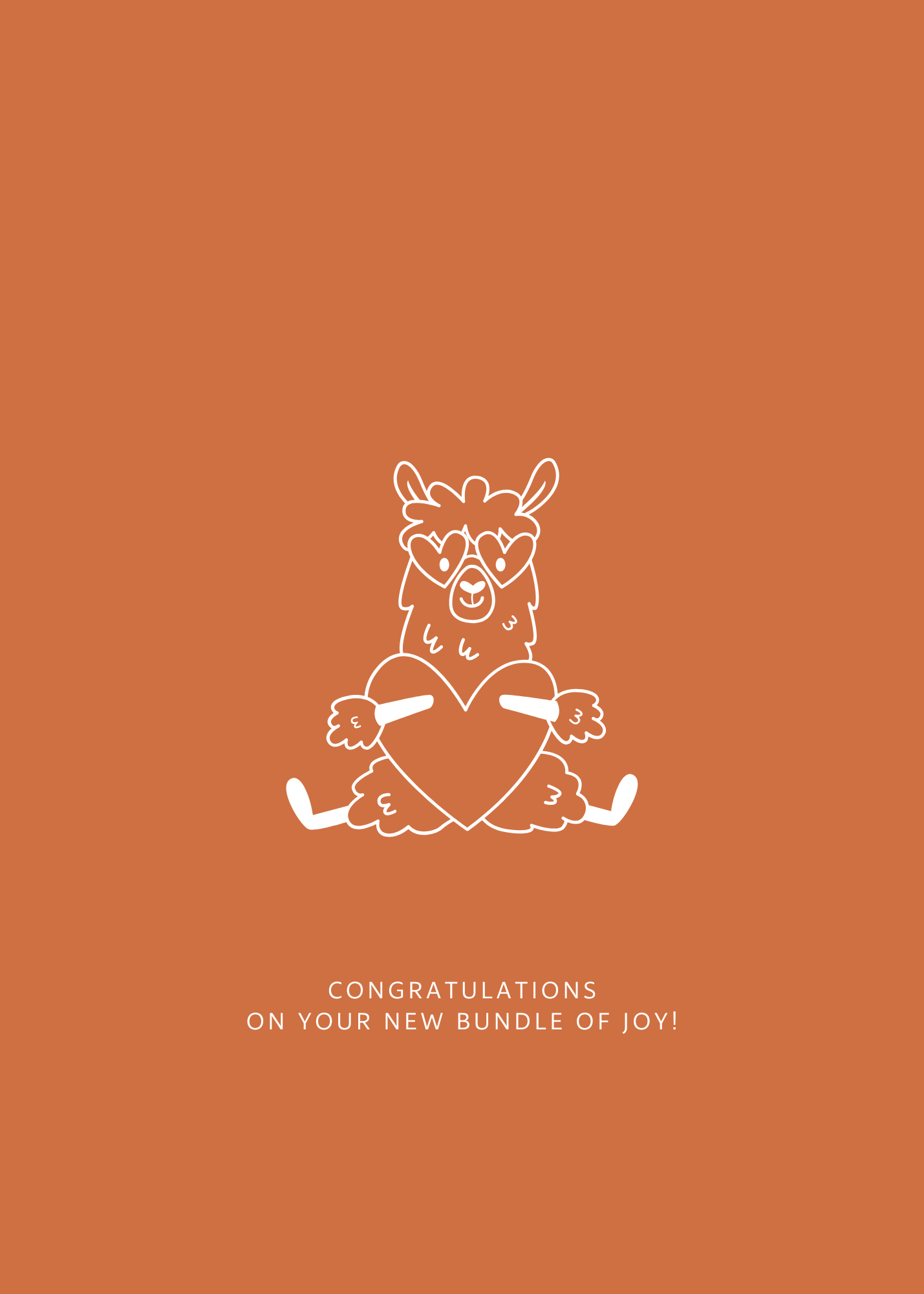 Orange Congratulations on Baby