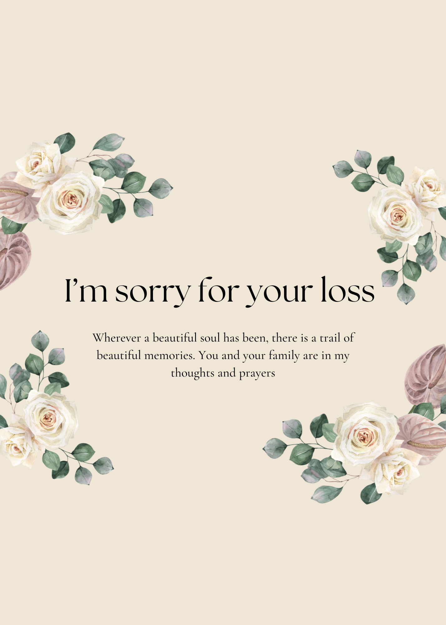 Sorry for your Loss Floral