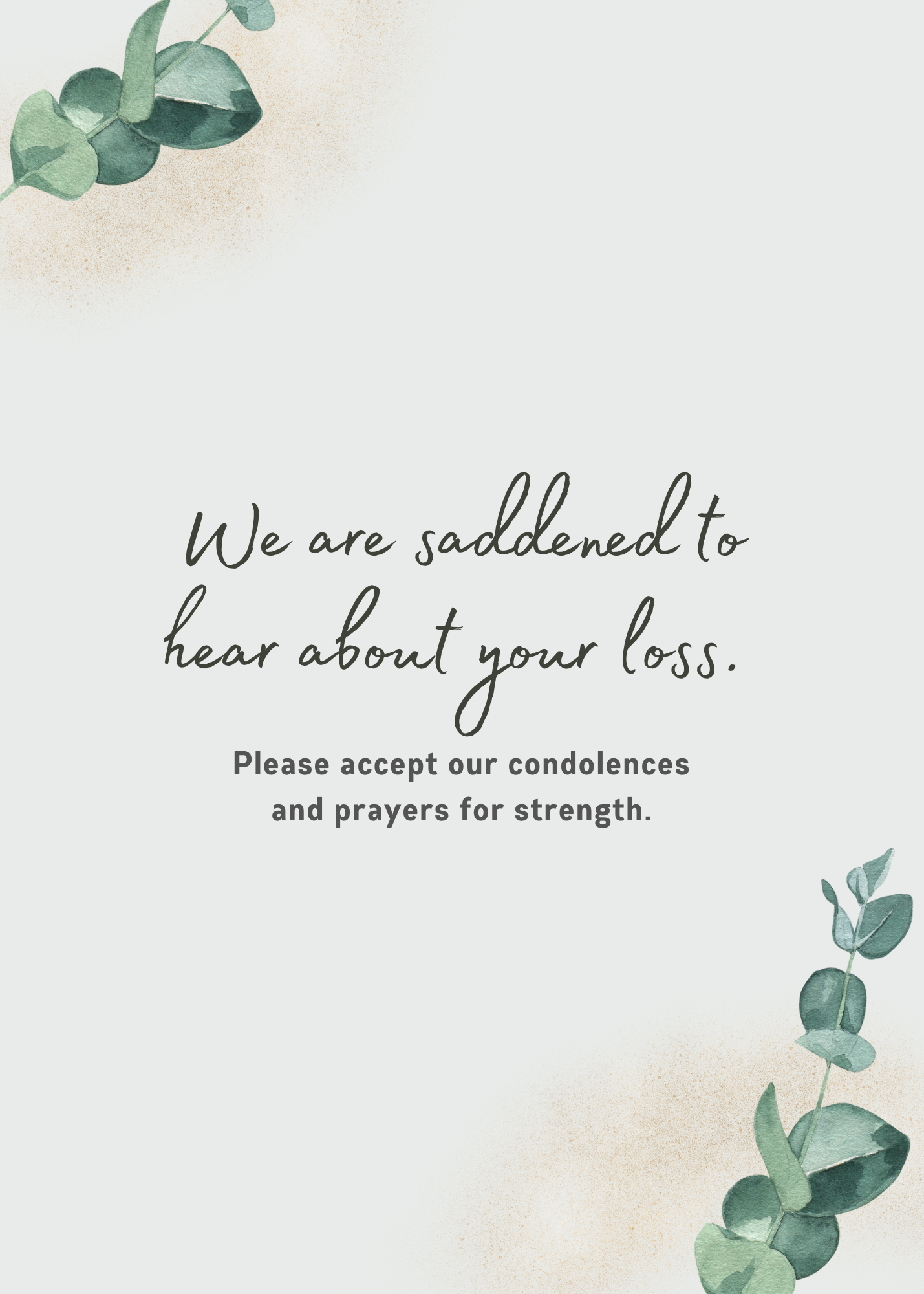 Condolences Watercolour