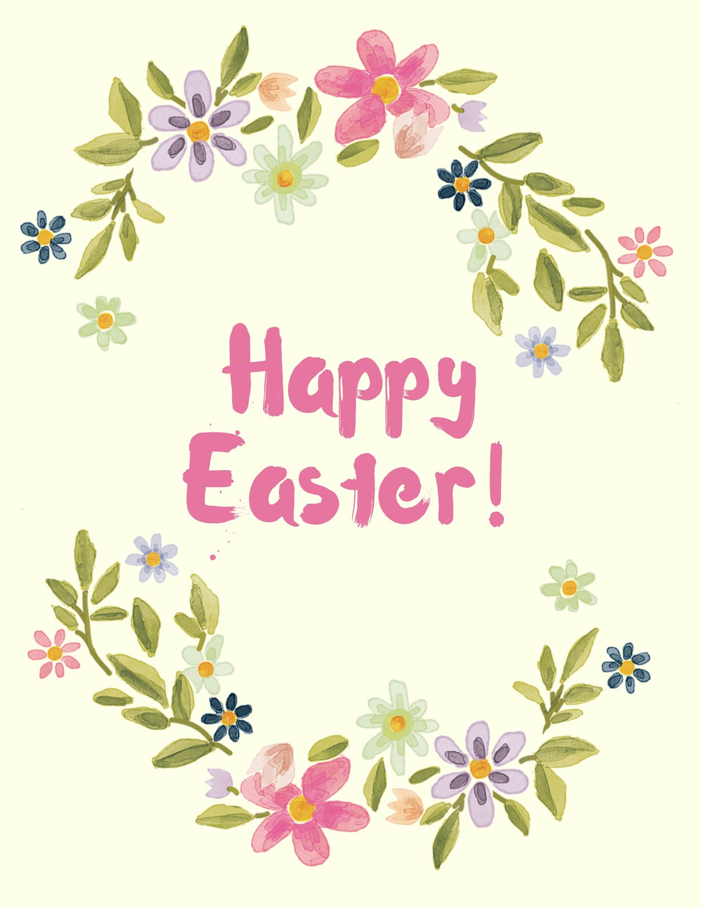 Easter Watercolour Flowers