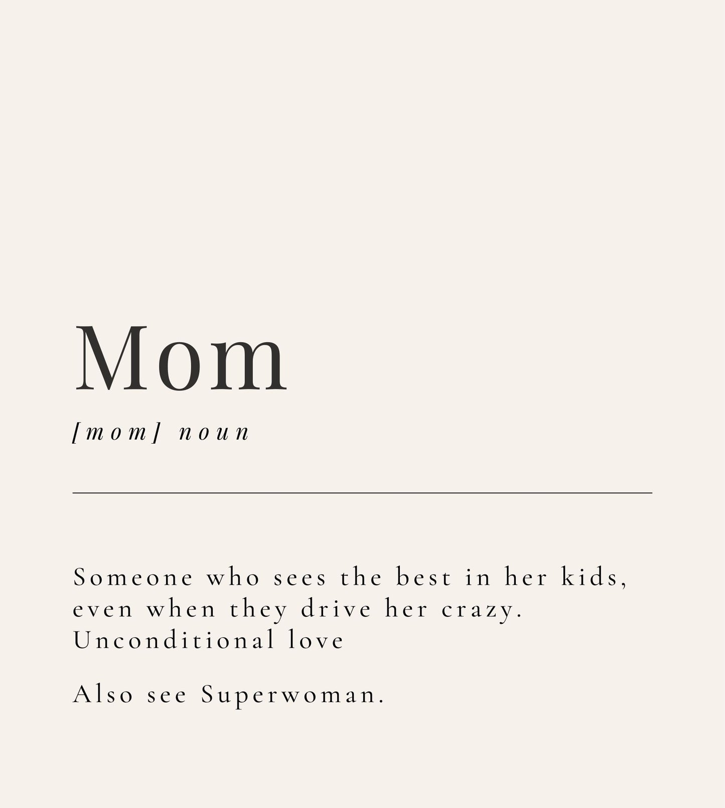 Mom in a Dictionary