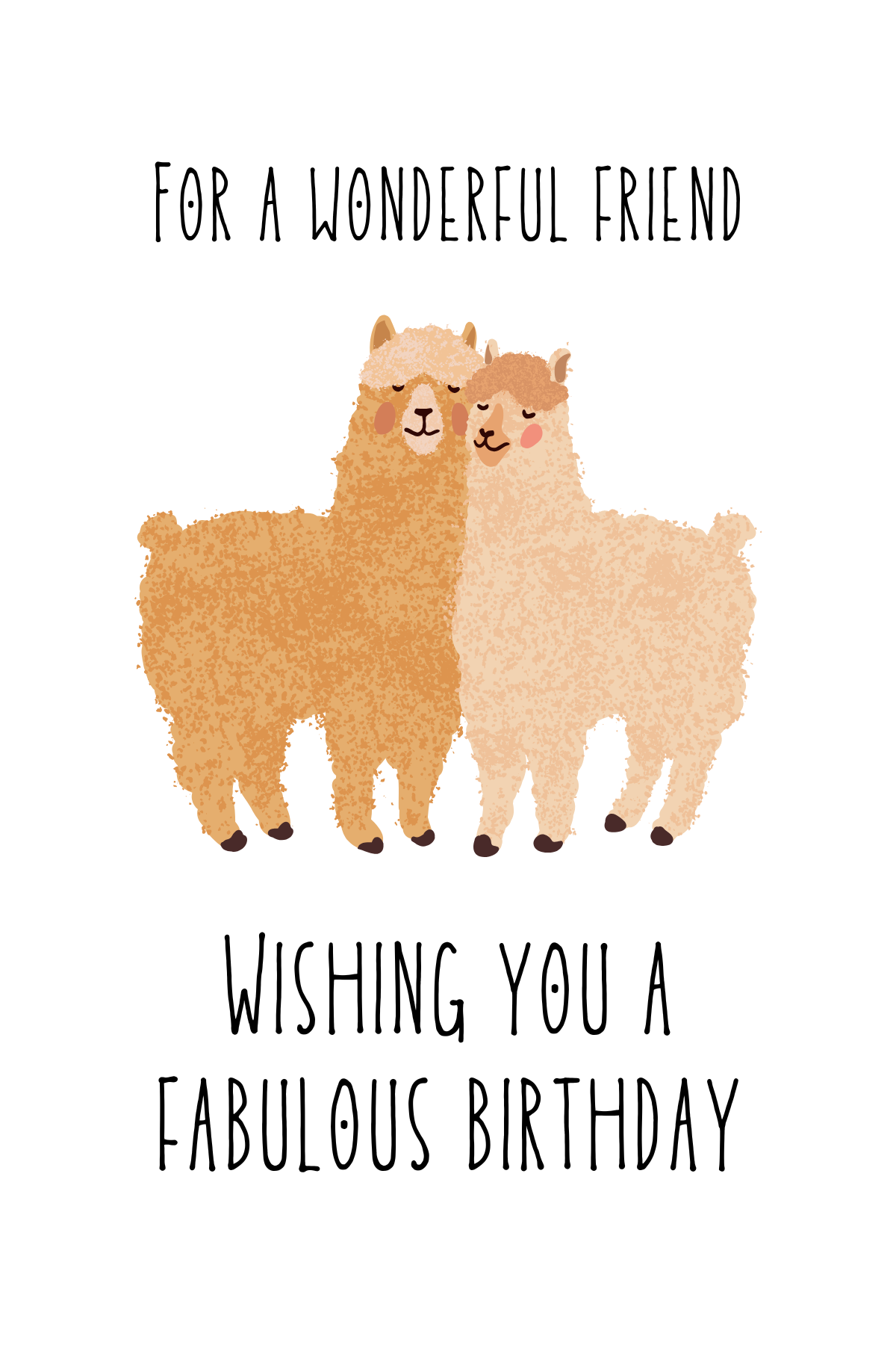 Birthday Llama Friend