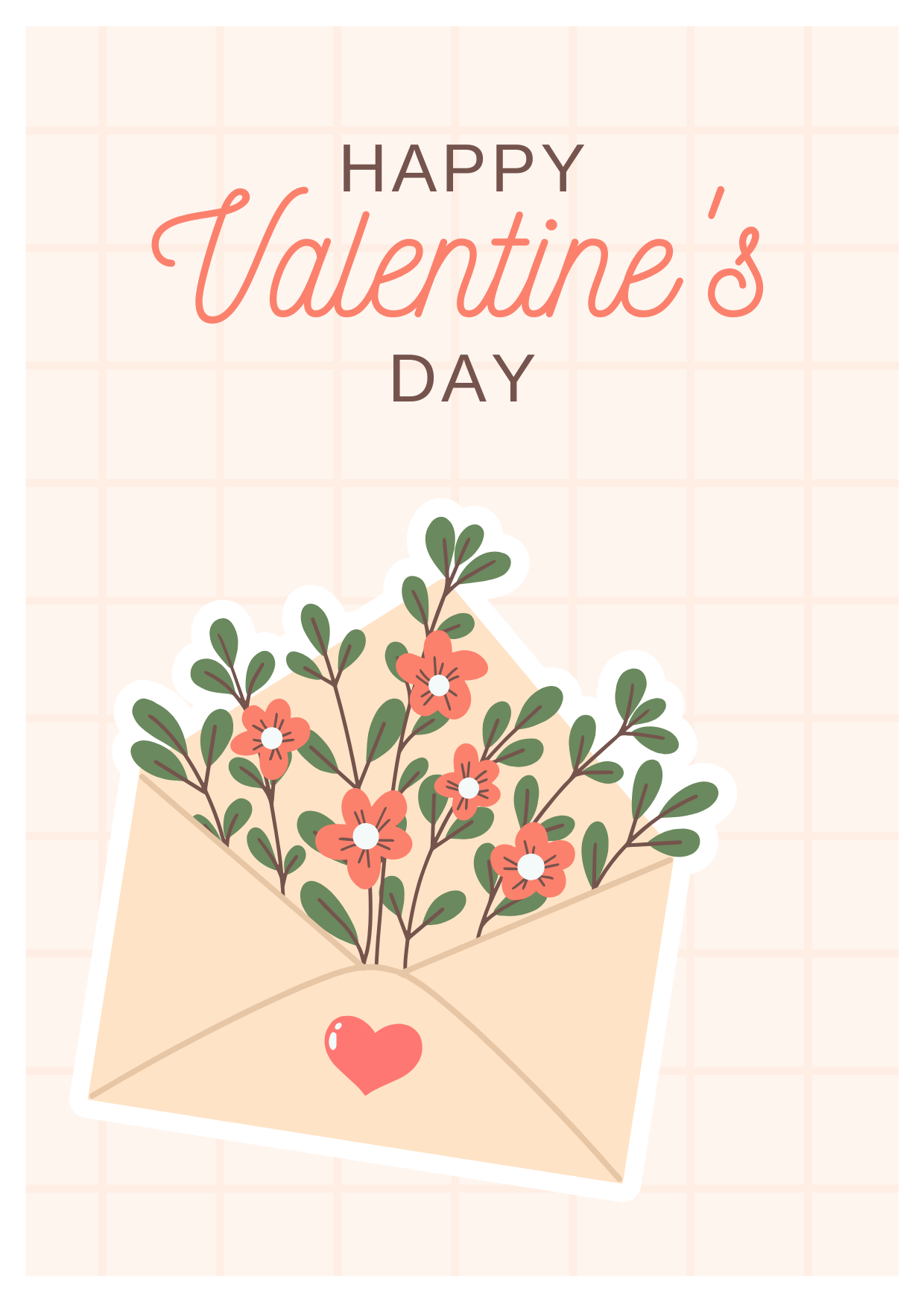 Valentine's Day Floral Card