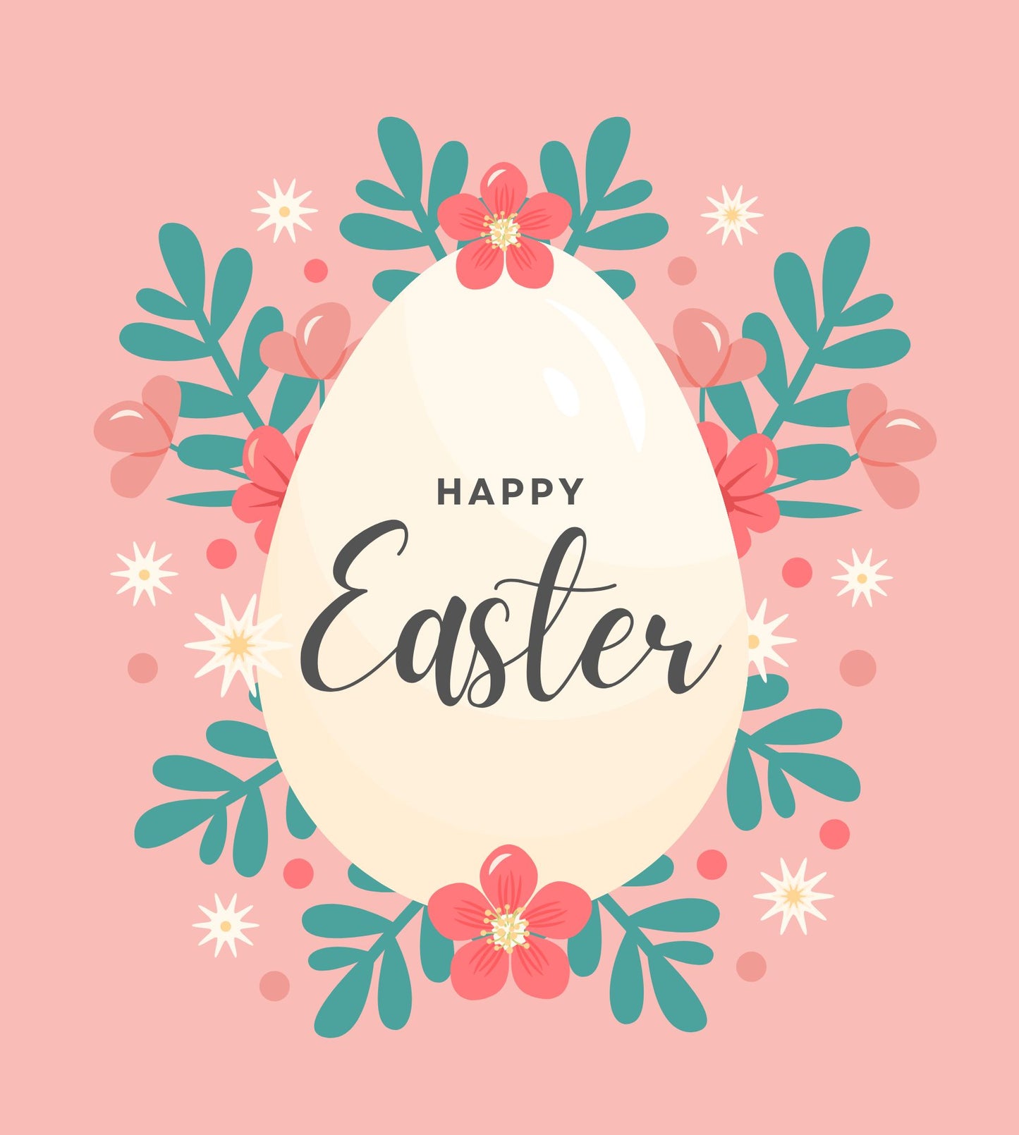 Pink & Green Egg Greeting