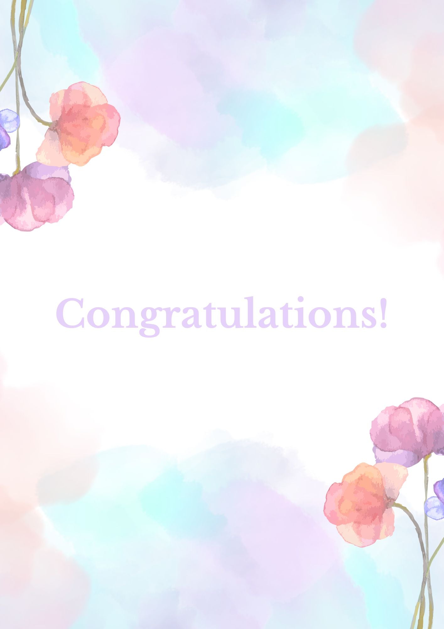 Congratulations Watercolour