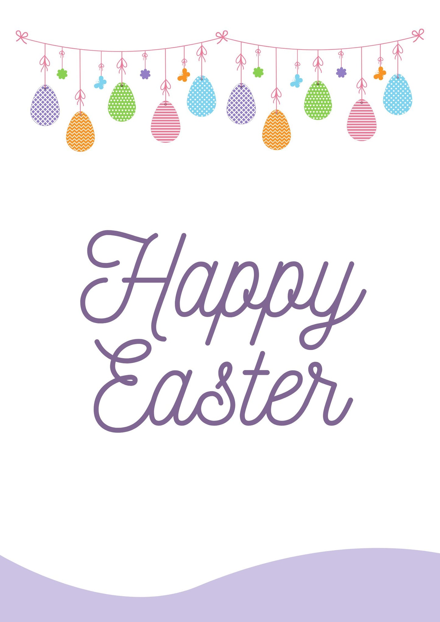 Purple Modern Easter Greeting