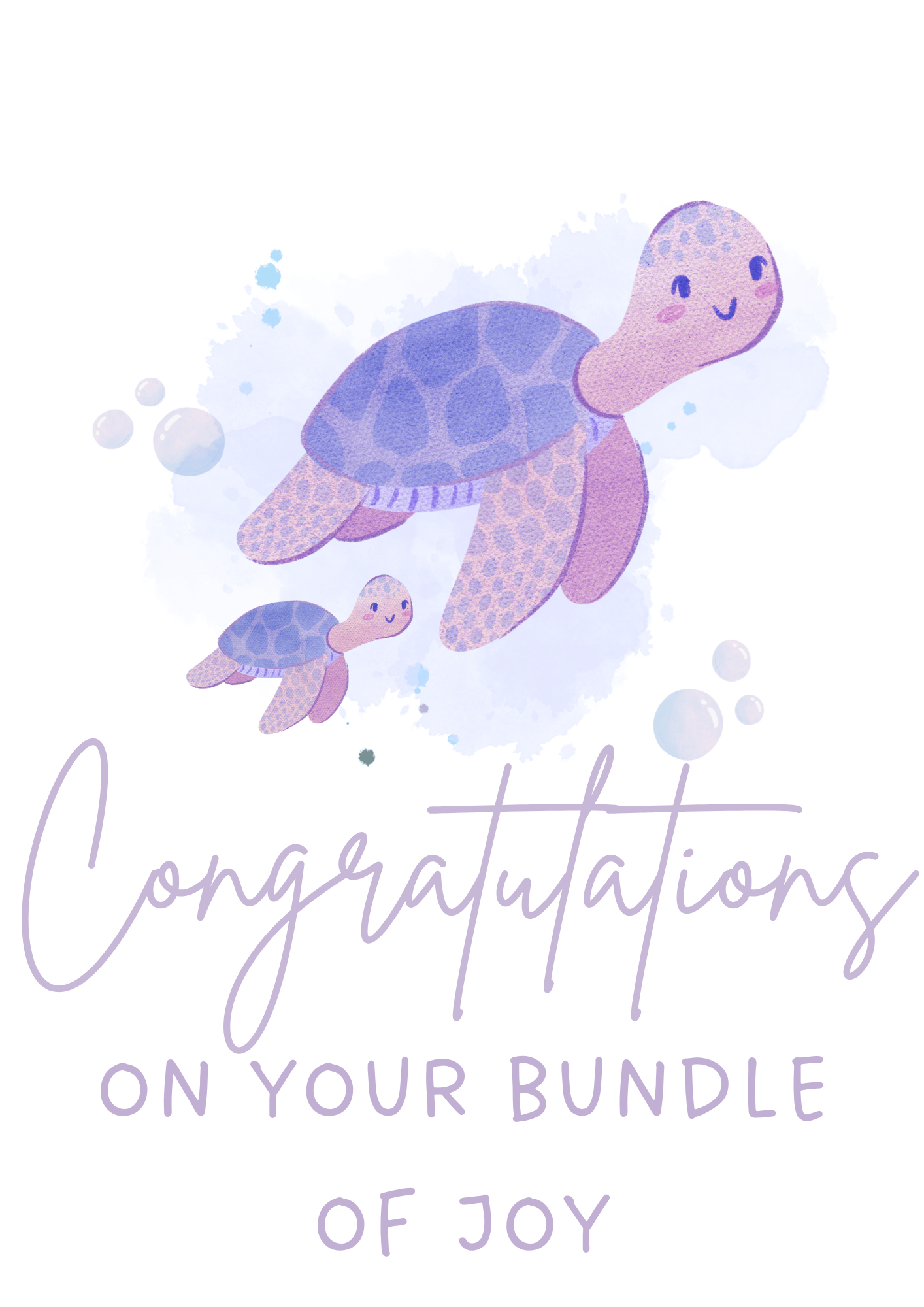 Watercolour Turtle Congratulations