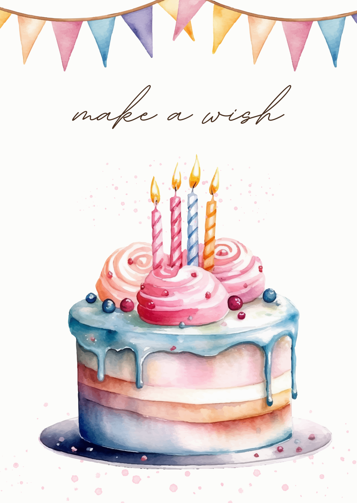 Watercolour Birthday Wish