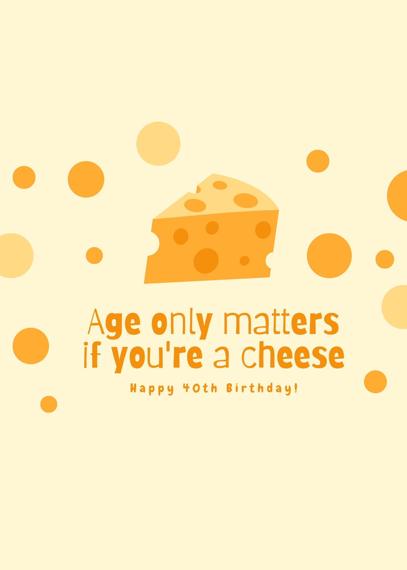 40th Birthday Cheese