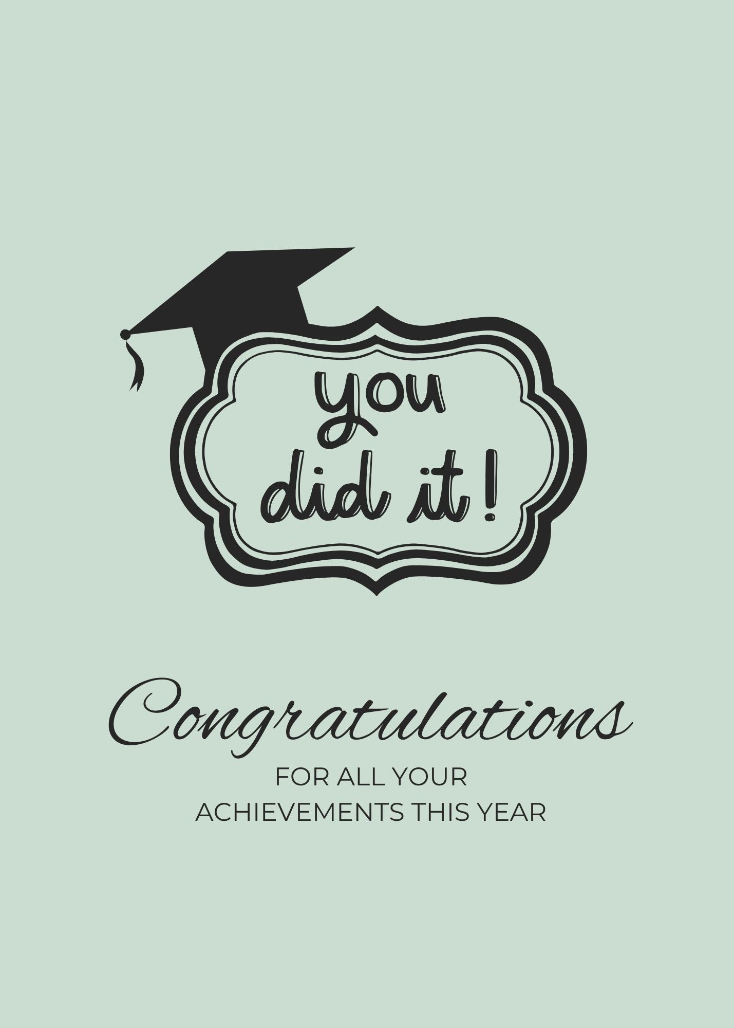 Congrats on your Achievements