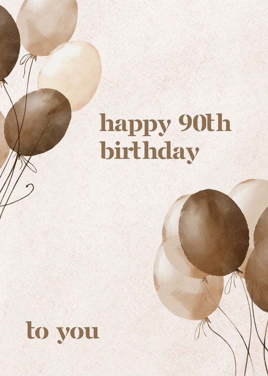 90th Birthday Balloons