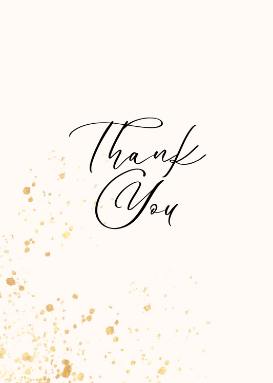 Beige & Gold Thank You
