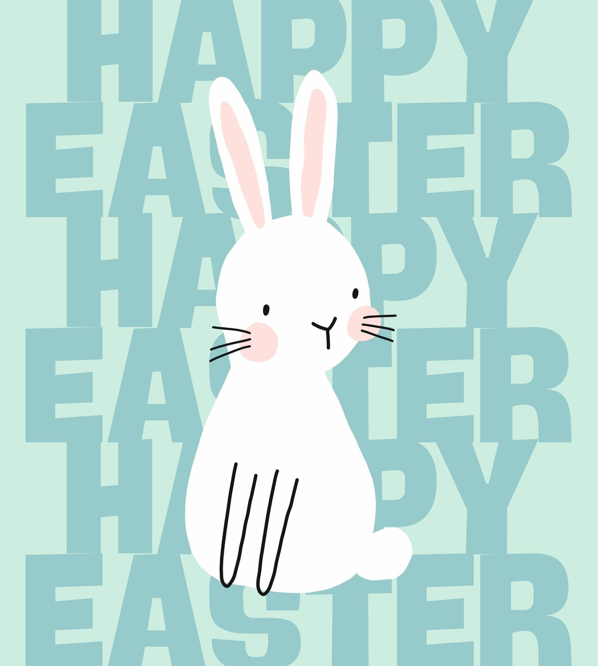 Blue Easter Bunny