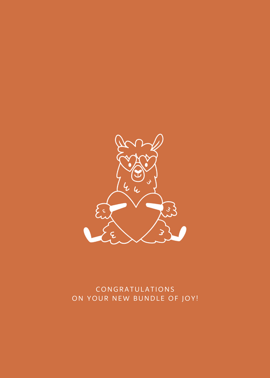 Orange Congratulations on Baby