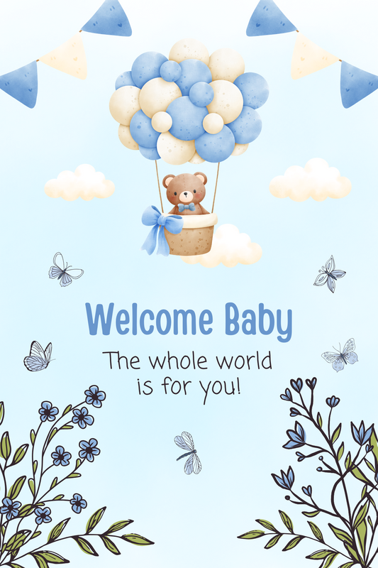 Welcome Baby Hot Air Balloon