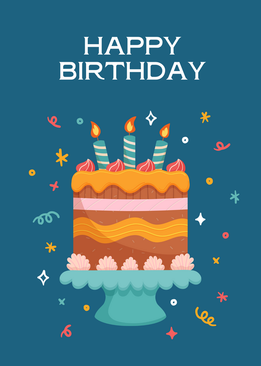 Birthday Cake Blue