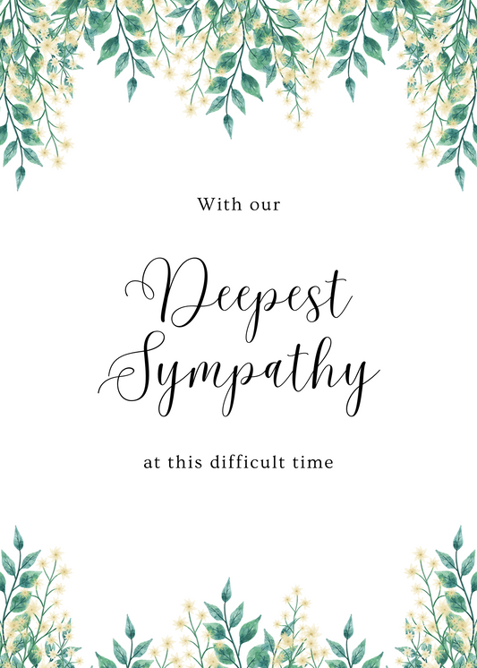 Deepest Sympathy Watercolour