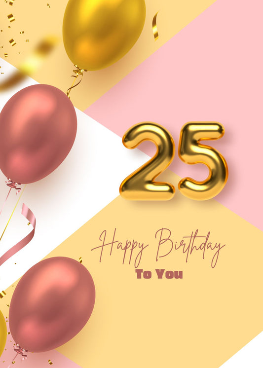 25 Birthday Balloons