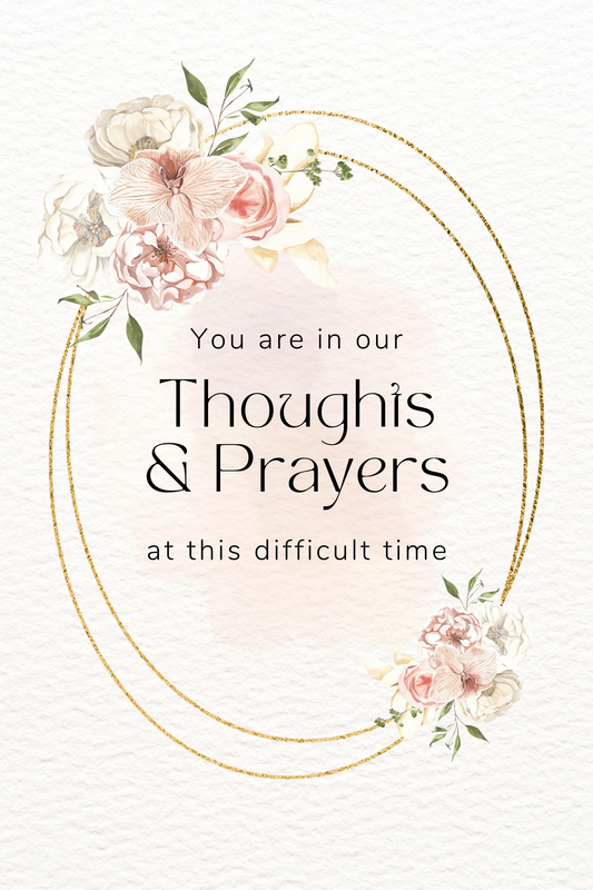 Thoughts & Prayers Gold Frame