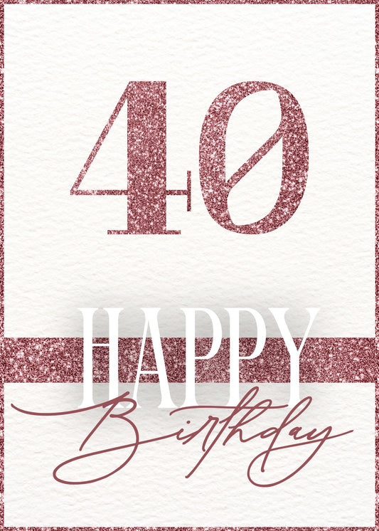 40th Birthday Glitter