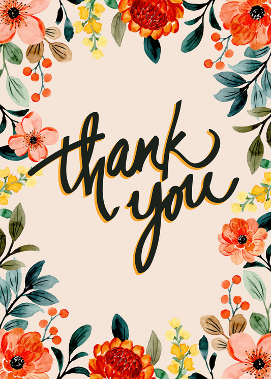 Watercolour Thank You