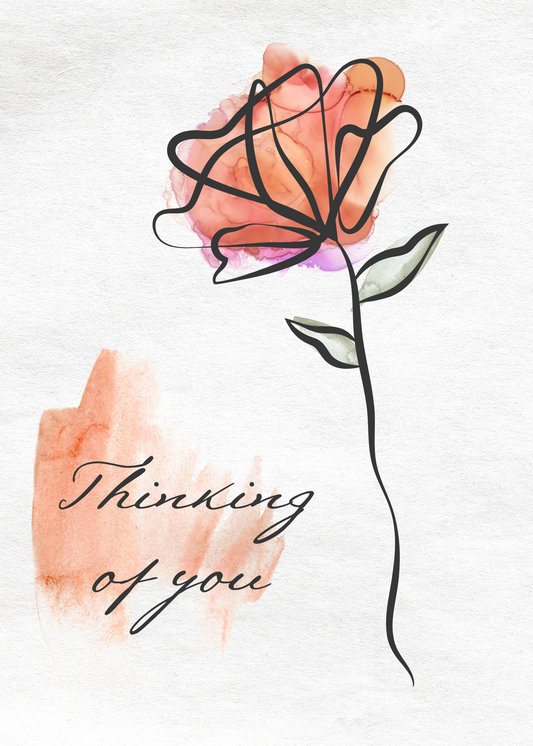 Thinking of You Watercolour Flower